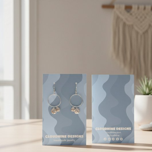 Retro Waves Earring Necklace Juwelier Display Card