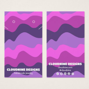 Retro Waves Earring Necklace Juwelier Display Card