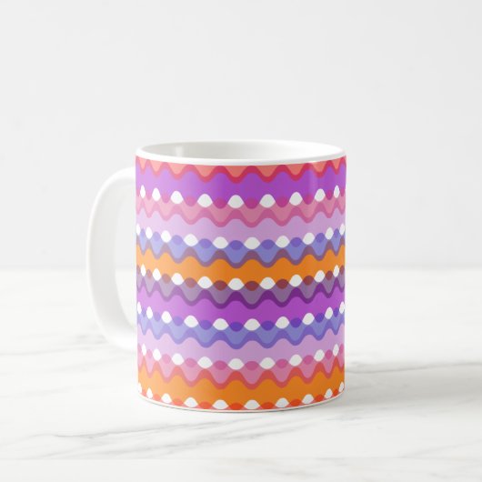 Retro Waves Kaffeetasse (Vorderseite Links)