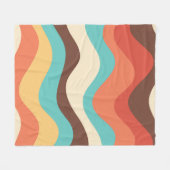 Retro-Waves mit verschmutzten Farben Fleecedecke (Vorderseite (Horizontal))