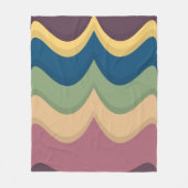 Retro Waves Pastel Fleecedecke (Vorderseite)
