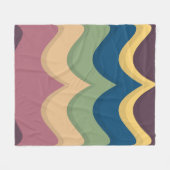 Retro Waves Pastel Fleecedecke (Vorderseite (Horizontal))
