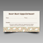 Retro Wavy Abstract Pattern Appointment Reminder  Terminkarte