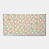 Retro Wavy Abstract Pattern Business Desk Mat Schreibtischunterlage (Vorderseite)
