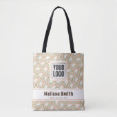 Retro Wavy Abstract Pattern Business Tasche (Vorderseite)
