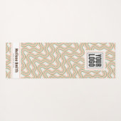 Retro Wavy Abstract Pattern Custom Yoga Mat Yogamatte (Rückseite (Horizontal))