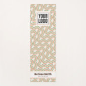 Retro Wavy Abstract Pattern Custom Yoga Mat Yogamatte (Vorderseite)