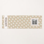 Retro Wavy Abstract Pattern Custom Yoga Mat Yogamatte (Vorderseite (Horizontal))