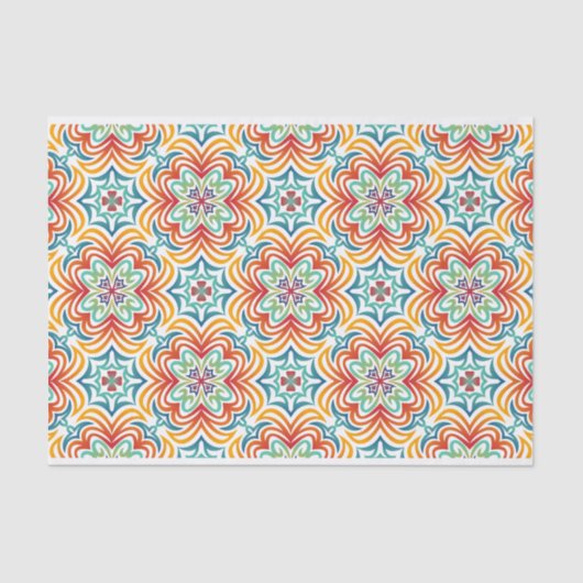 Retro Wavy Abstrakt Pattern Decoupage Seidenpapier (Vorderseite)