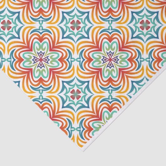 Retro Wavy Abstrakt Pattern Decoupage Seidenpapier (Ausschnitt)