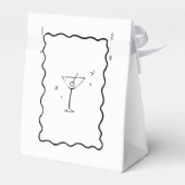 Retro Wavy Border Brautparty Gevor Box Martini Geschenkschachtel (Rückseite)