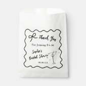 Retro Wavy Brautparty Fevor Bag - Martini-Glas Geschenktütchen (Vorderseite)