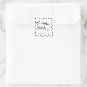 Retro Wavy Brautparty Sticker - Martini-Glas (Tasche)