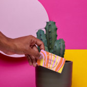 Retro Wavy Colorful Lines Social Media QR-Code Visitenkarte