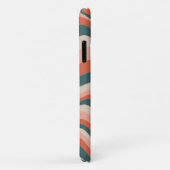 Retro Wavy Colorful Stripe Muster Case-Mate iPhone Hülle (Hinten/Rechts)