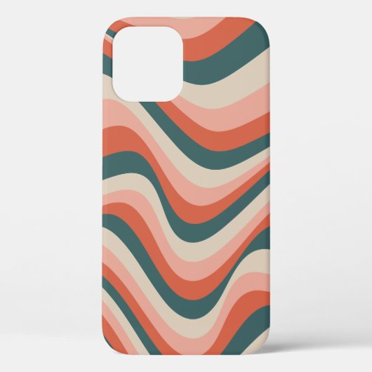 Retro Wavy Colorful Stripe Muster Case-Mate iPhone Hülle (Rückseite)