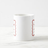 Retro, Wavy Edge Dark Red Wedding der 50er Jahre Kaffeetasse (Mittel)