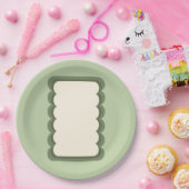 Retro Wavy Form Pastell grün Pappteller (Party)