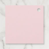 Retro Wavy Frame Blush & Terracotta Wedding Geschenkanhänger (Rückseite)