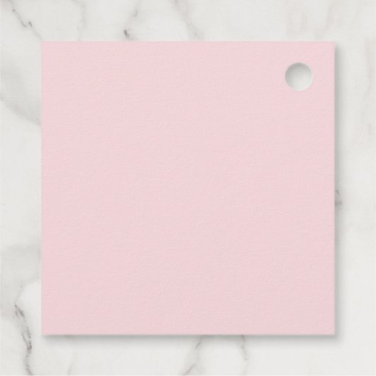 Retro Wavy Frame Blush & Terracotta Wedding Geschenkanhänger (Rückseite)