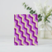Retro Wavy Geometric Lila Cream Postkarte (Stehend Vorderseite)
