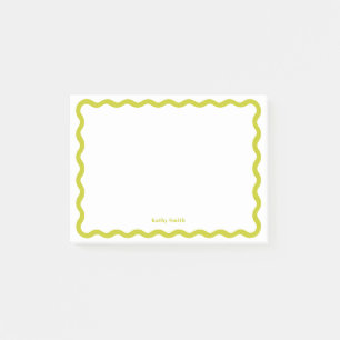 Retro Wavy Limon Modernes Personalisiertes Geschir Post-it Klebezettel