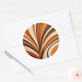 Retro Wavy Lines 70er Circle Sticker (Umschlag)