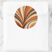 Retro Wavy Lines 70er Circle Sticker (Tasche)