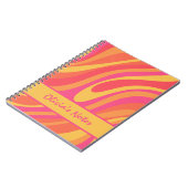 Retro Wavy Loops Trippy Abstraktes Muster Notizblock (Linke Seite)