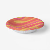 Retro Wavy Loops Trippy Abstraktes Muster Pappteller (Gewinkelt)