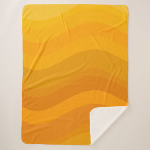 Retro Wavy Muster Warme erthy Tones Ästhetik Sherpadecke