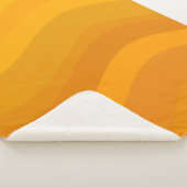 Retro Wavy Muster Warme erthy Tones Ästhetik Sherpadecke (3/4)