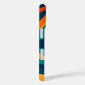 Retro Wavy Pattern Modern Abstract iPhone Case (Rückseite / Rechts)