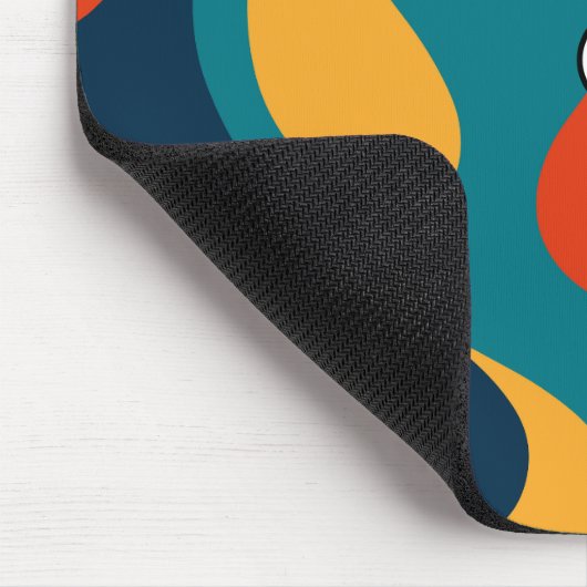 Retro Wavy Pattern Modern Abstract  Mousepad (Ecke)