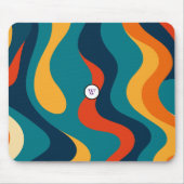 Retro Wavy Pattern Modern Abstract  Mousepad (Vorne)