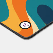 Retro Wavy Pattern Modern Abstract Schreibtischunterlage (Ecke)