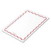 Retro Wavy Personalisiert Stationery Notizblock (angewinkelt)