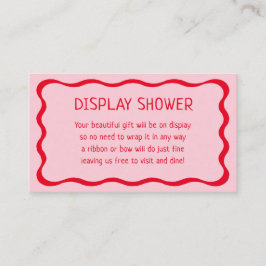 Retro Wavy Pink and Red Display Showeinlage Begleitkarte