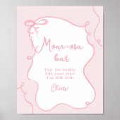 Retro-Wavy-Rosa-Bug-Mama-Oosa-Bar Poster (Vorne)