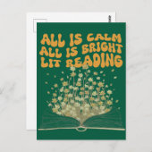 Retro Wavy Schriftart Style Weihnachtslieder Blume Postkarte (Vorne/Hinten)