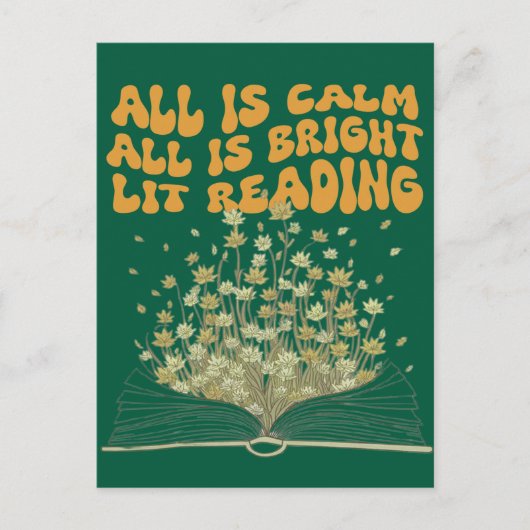 Retro Wavy Schriftart Style Weihnachtslieder Blume Postkarte (Vorderseite)