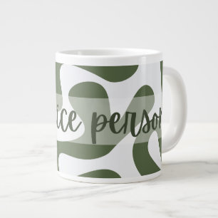 Retro-Wavy-'Sei ein netter Mensch'-Riesenbecher Jumbo-Tasse