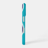 Retro Wavy Stripe Seamless Pattern iPhone 16 Hülle (Rechte Seite)