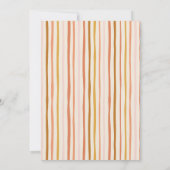 Retro Wavy Stripes Mustard Blush Brautparty Einladung (Rückseite)