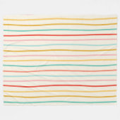 Retro Wavy Stripes Nahtloses Muster Fleecedecke (Vorderseite (Horizontal))