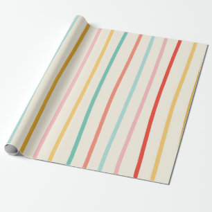 Retro Wavy Stripes Nahtloses Muster Geschenkpapier