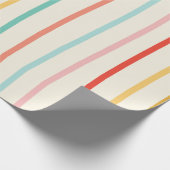 Retro Wavy Stripes Nahtloses Muster Geschenkpapier (Ecke)