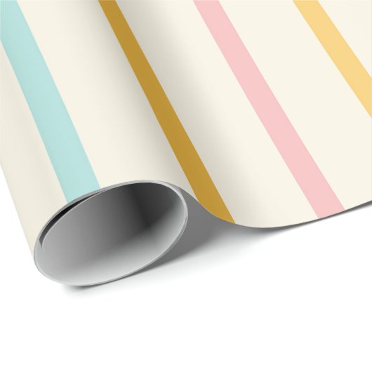 Retro Wavy Stripes Nahtloses Muster Geschenkpapier (Rolleneckpunkt)