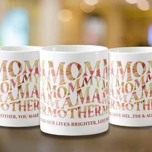 Retro Wavy Summer Sunset Vibes Mother Day Kaffeetasse