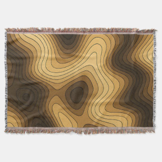 Retro Wavy Topographisches Abstraktes Muster Decke